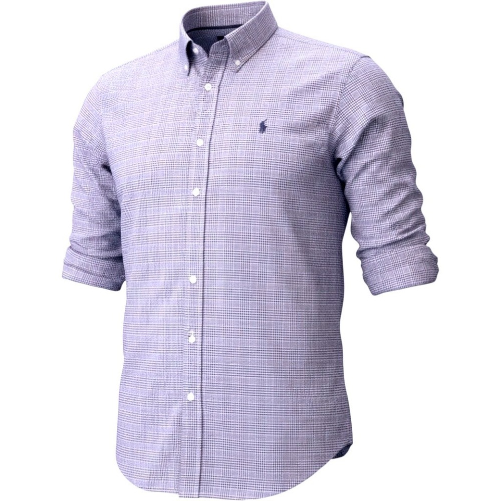Ralph Lauren Performance Shirt Men's 2XT Blue Plaid Stretch Button Down